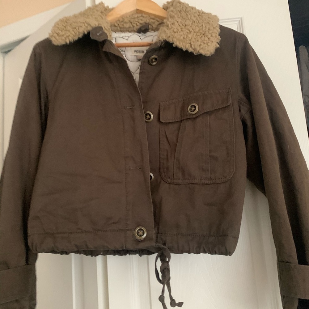 Fossil Sherpa collar jacket - Picture 2 of 9